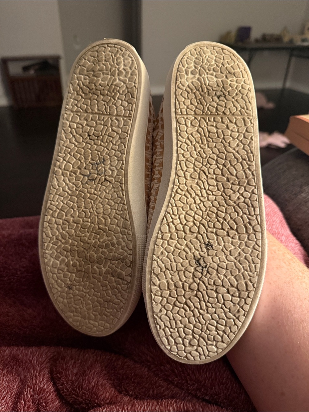 Michael Kors Tan and White Logo Low-Top Sneakers - Picture 5 of 5